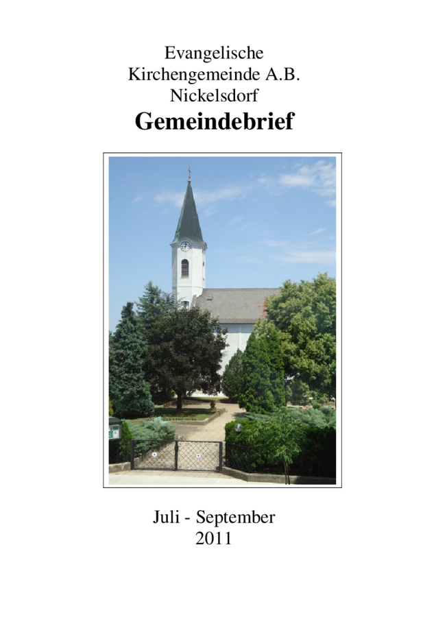 Gemeindebrief Nickelsdorf 2011 03